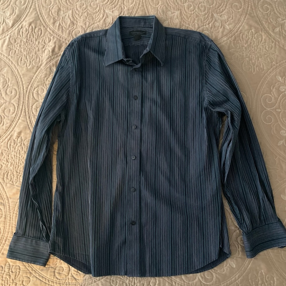 Men’s Button Down, Striped, Express Design Studio, XL